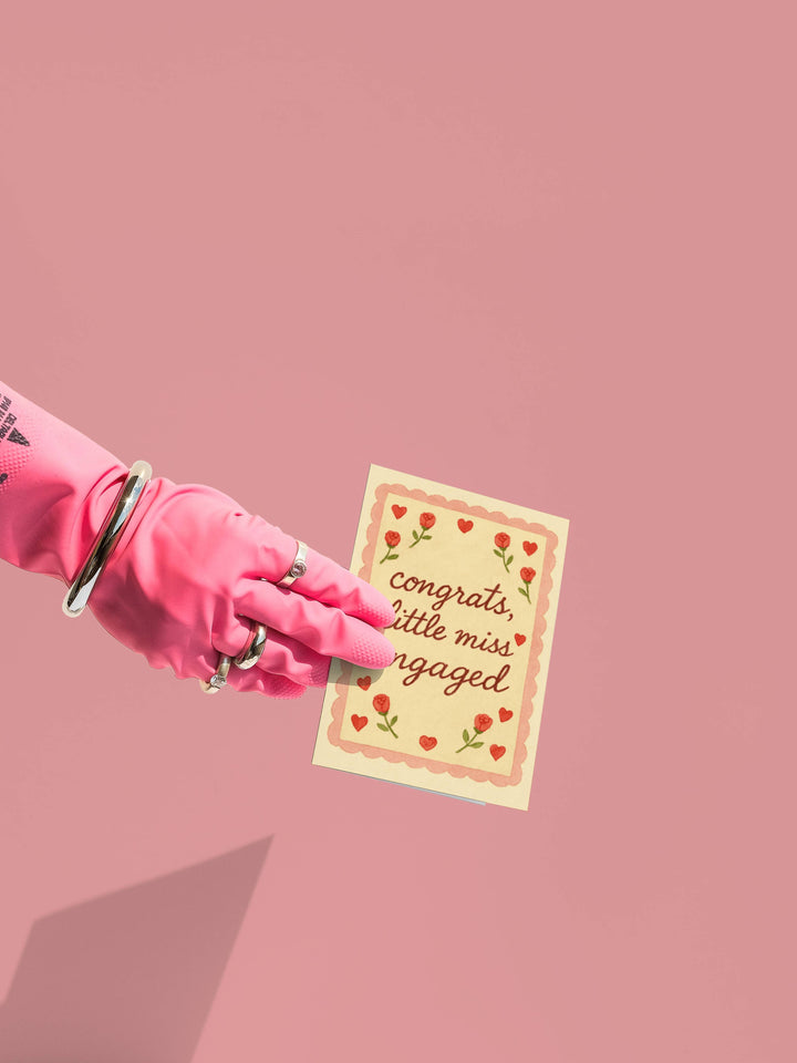 Little Miss Engaged Card