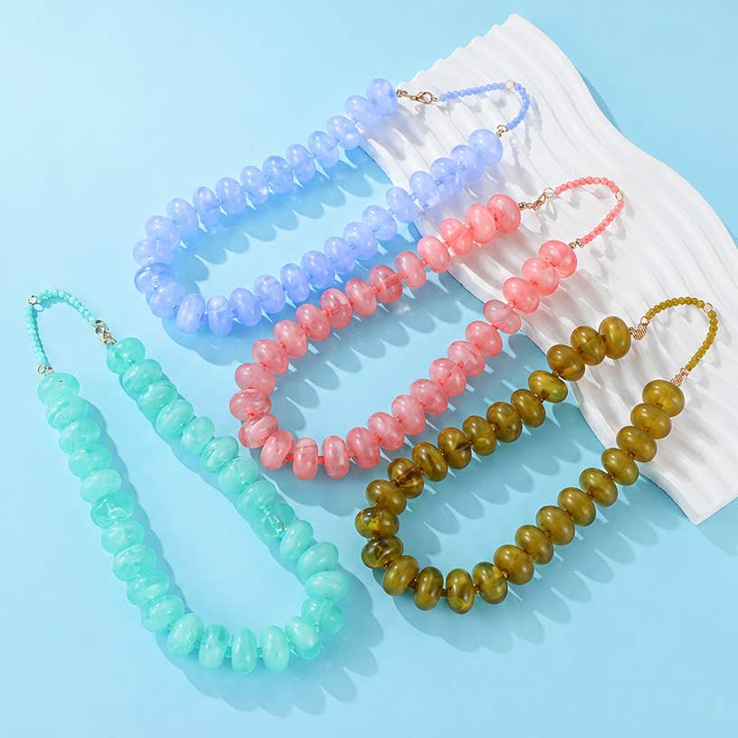 Olive Beaded Necklace