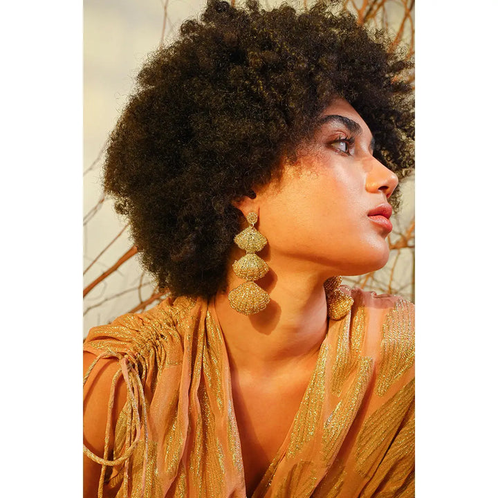 Gold and Silver Seashell Earrings