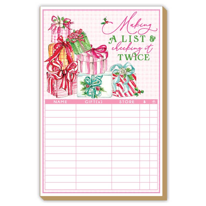 Making a List & Checking it Twice Luxe Large Notepad