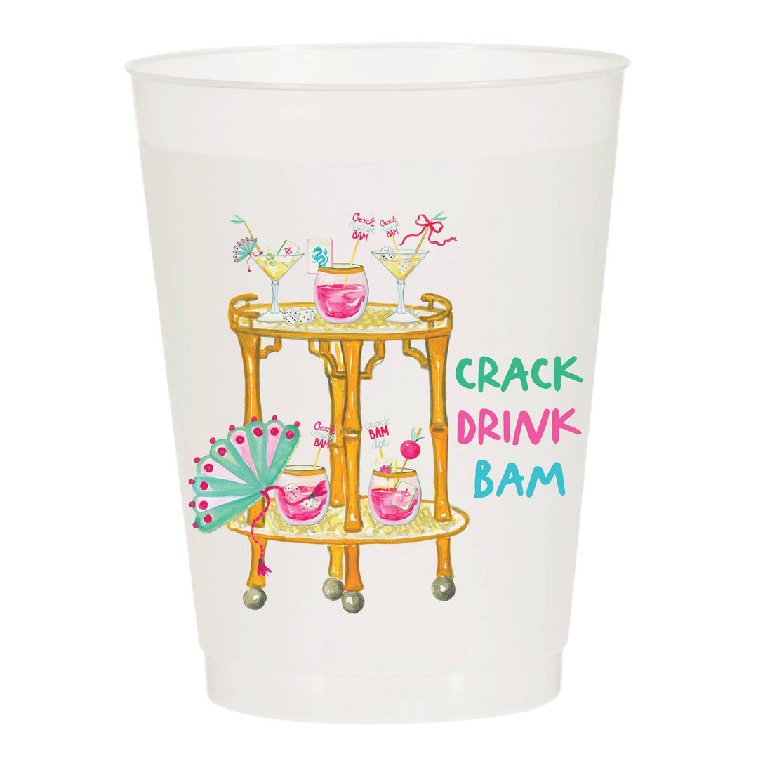 Crack Drink Bam Frosted Cups