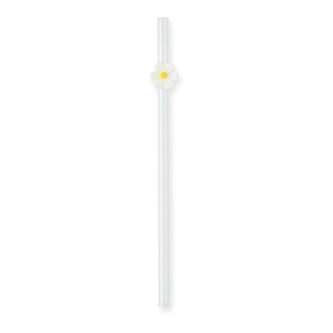 Floral Glass Straw Set