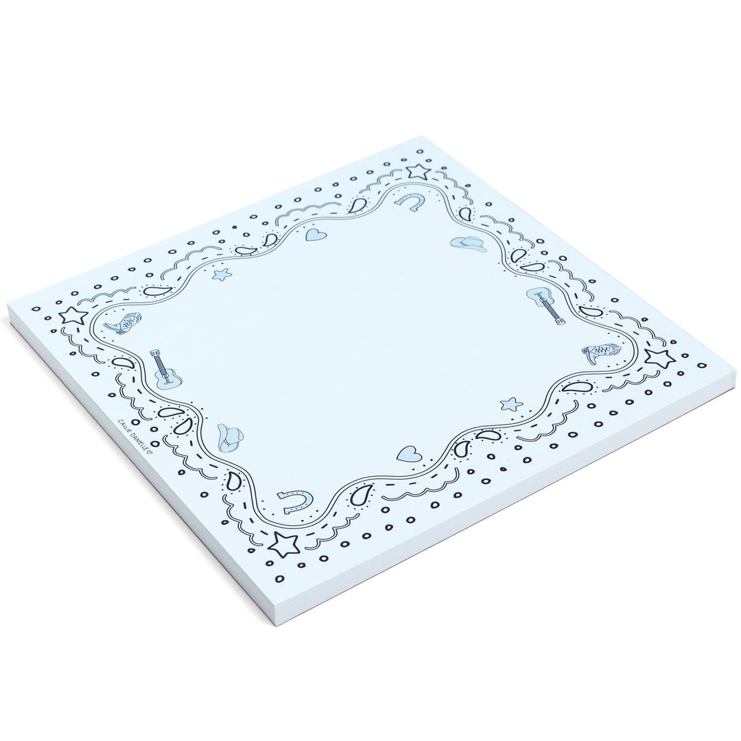 Blue Western Notepad