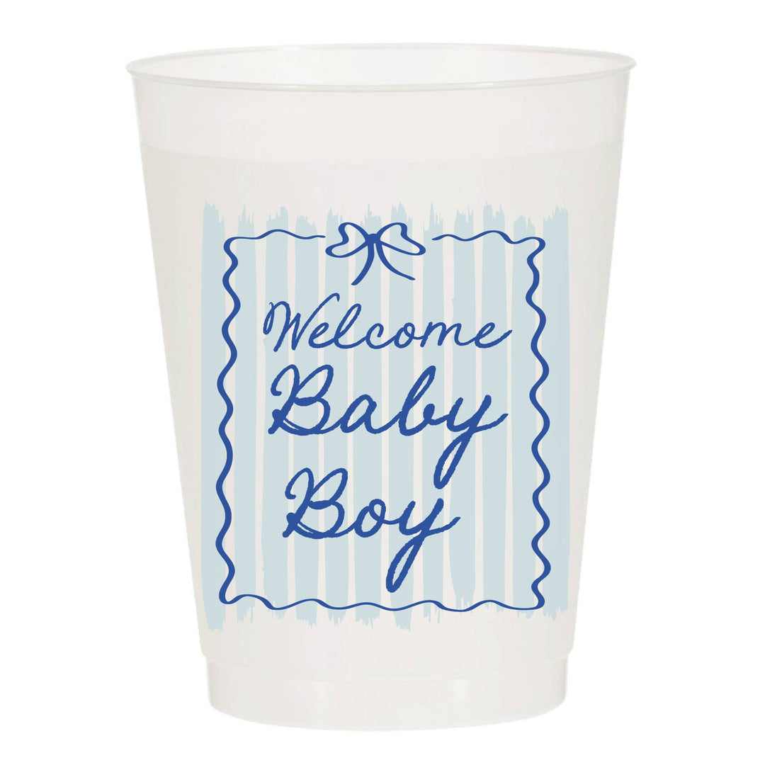 Welcome Baby Boy Frosted Cups