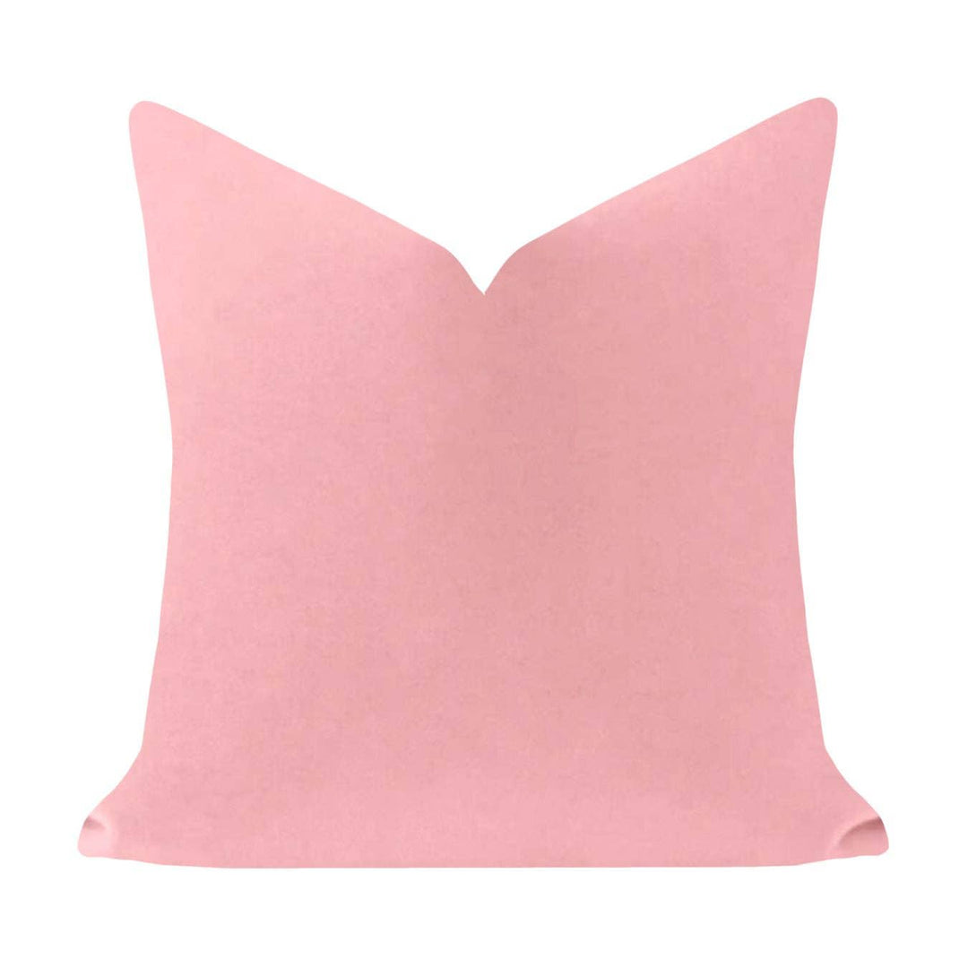 Blush Pink Solid Velvet Pillow