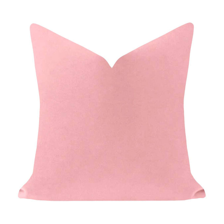Blush Pink Solid Velvet Pillow