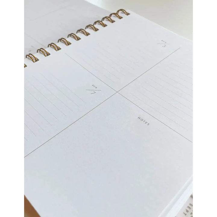 Indigo Floral 2024 Spiral Bound Planner