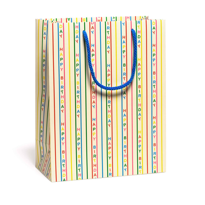 Large Birthday Stripes Gift Bag