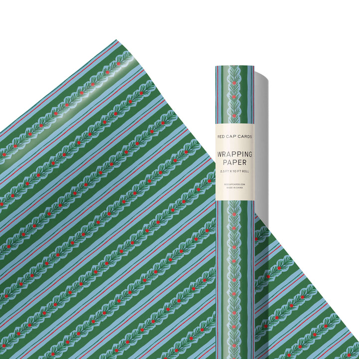 Cedar and Berry Stripe Gift Wrap