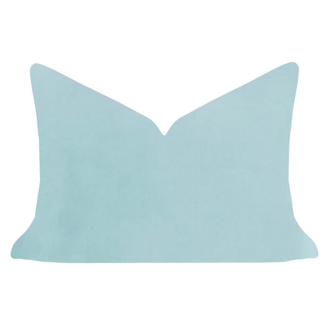 Spa Blue Solid Velvet Pillow