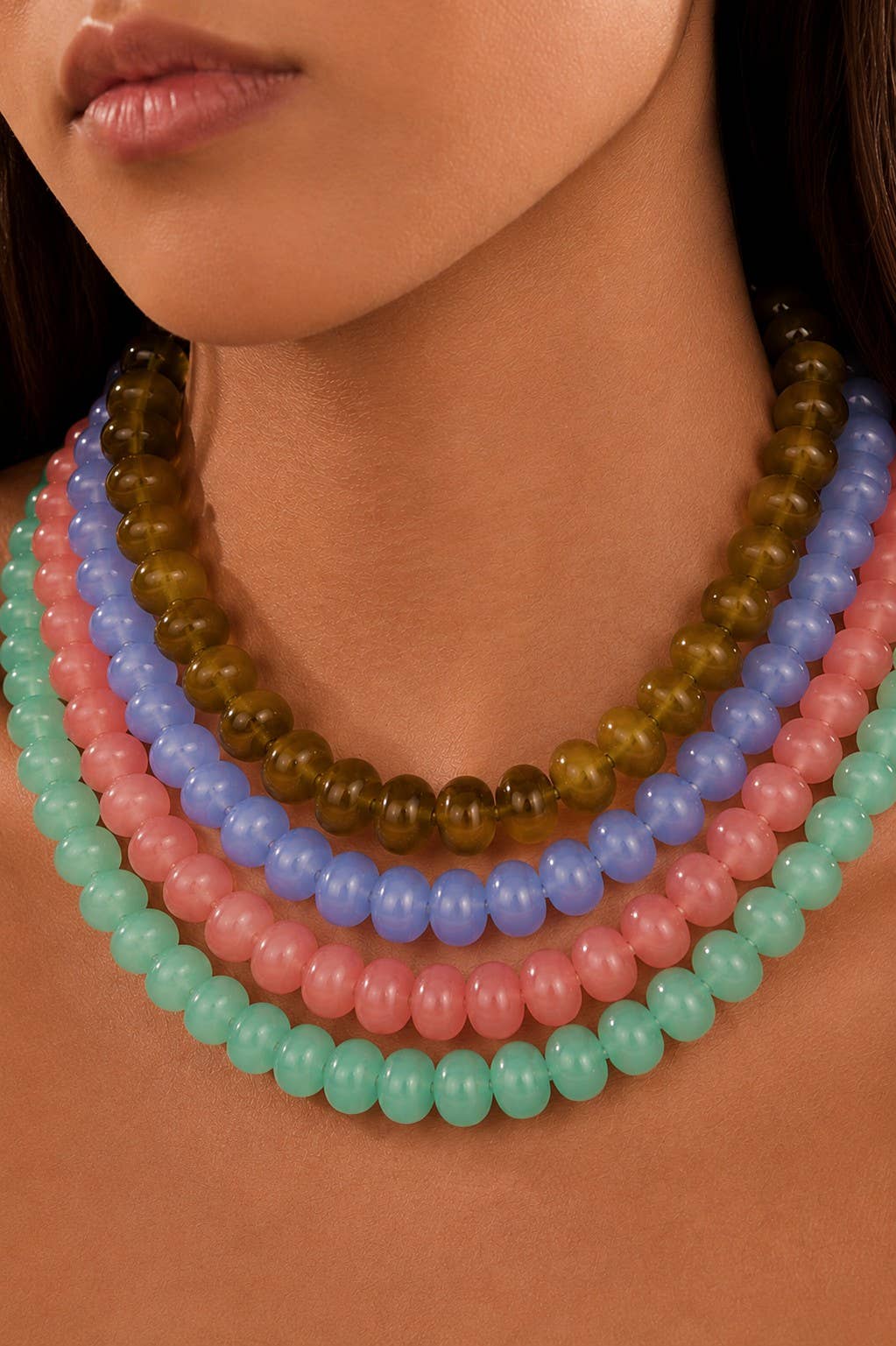 Olive Beaded Necklace