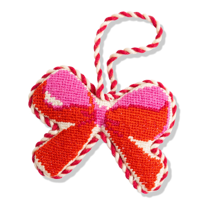 Bow Needlepoint Icon Ornament