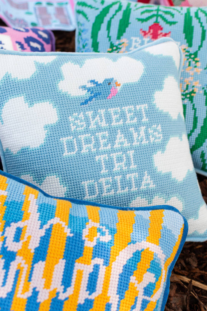Sorority Needlepoint Pillow: Alpha Phi