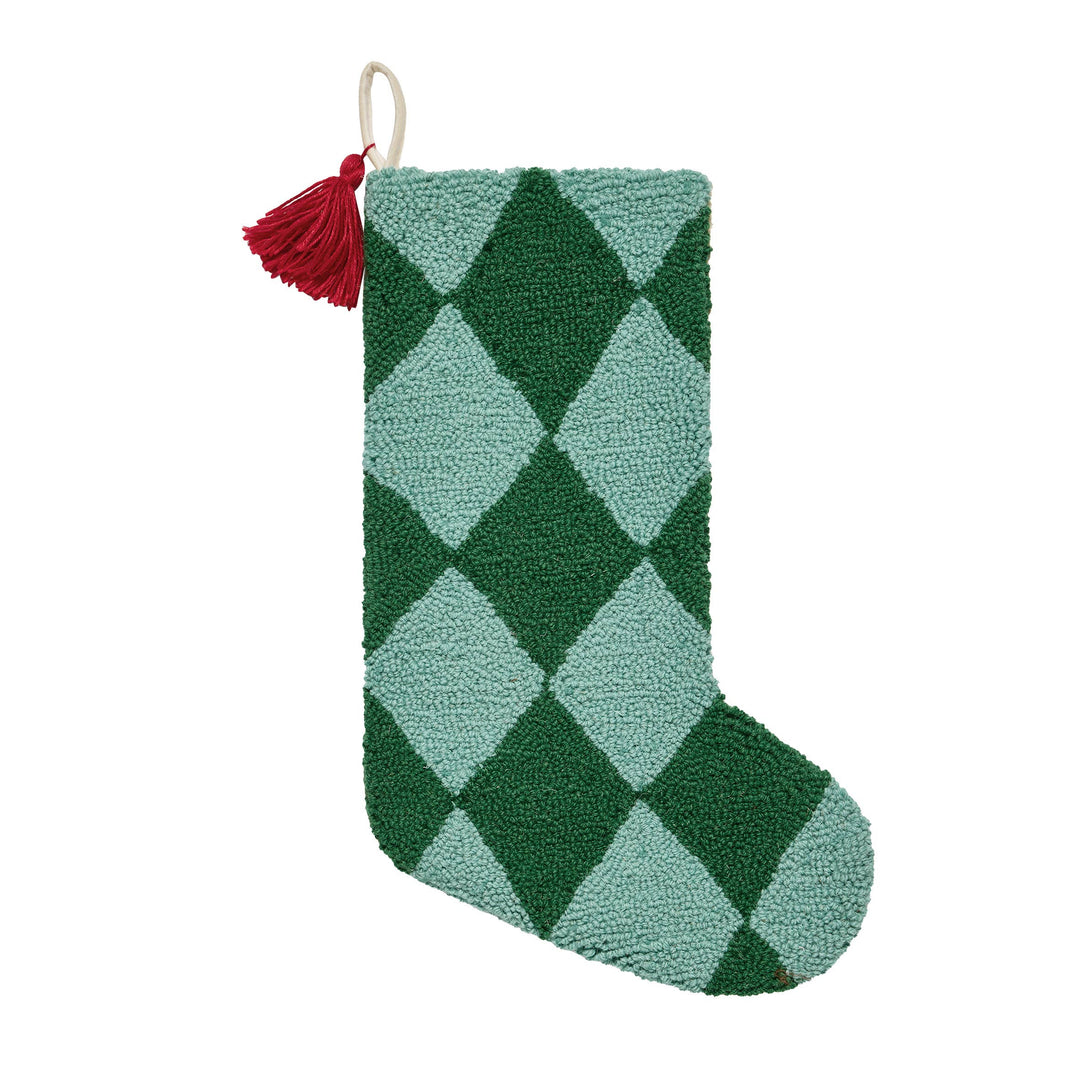 Argyle Green Stocking