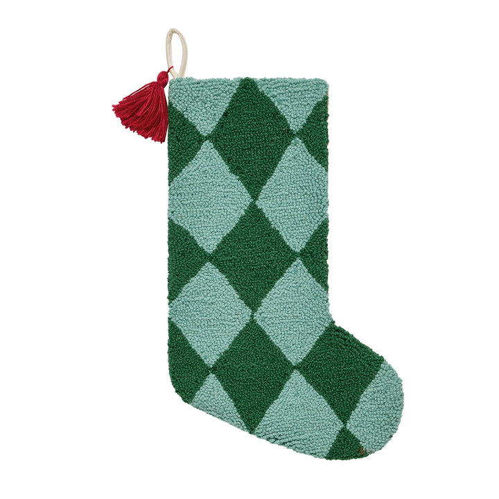 Argyle Green Stocking