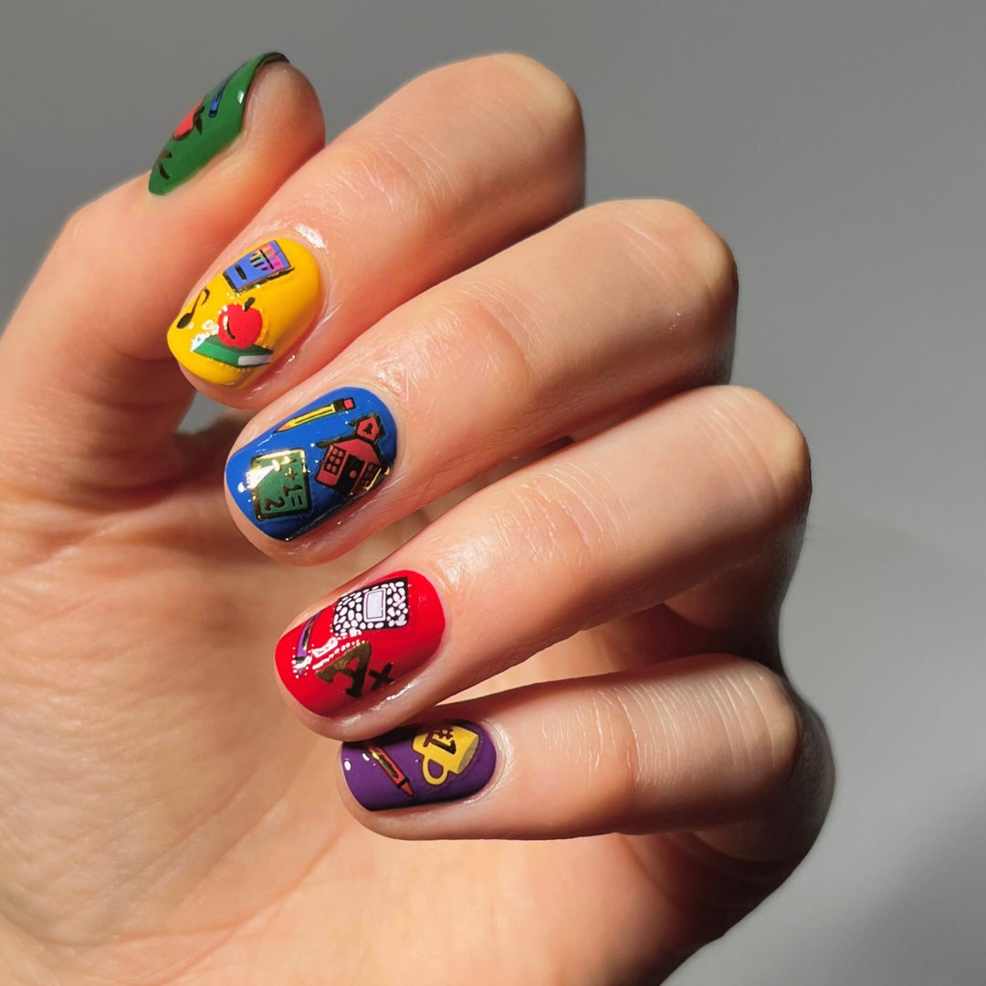 School Nail Art Stickers