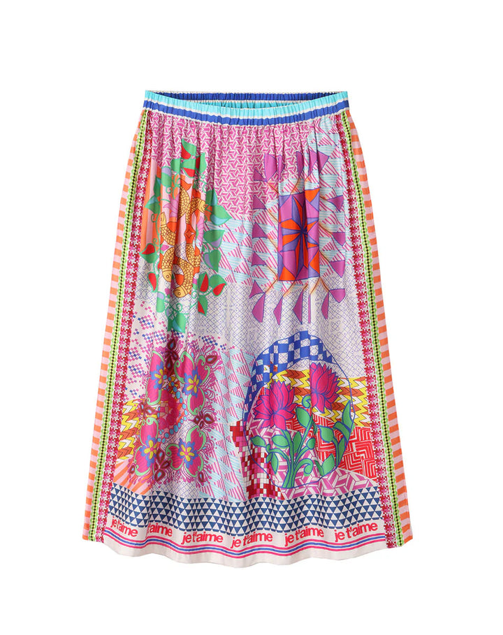 Rangoli Elizabeth Printed Midi Skirt