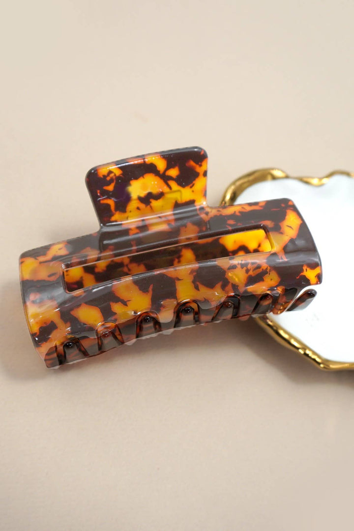 White Marble Hair Clip