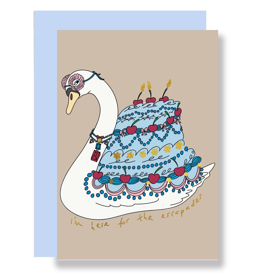 Swan Cake Card