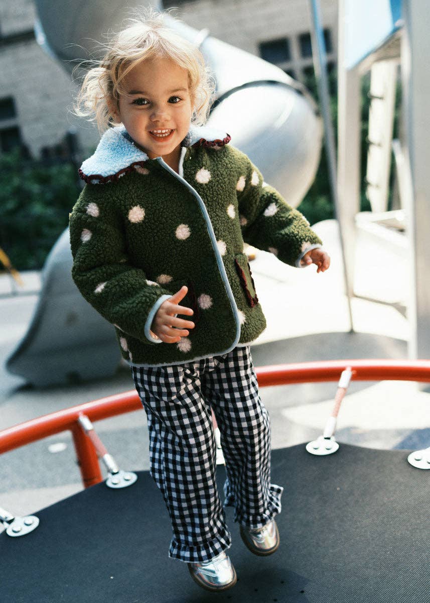 Kids Polka Dot Fleece Jacket