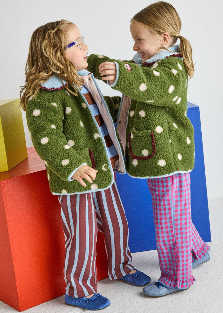 Kids Polka Dot Fleece Jacket