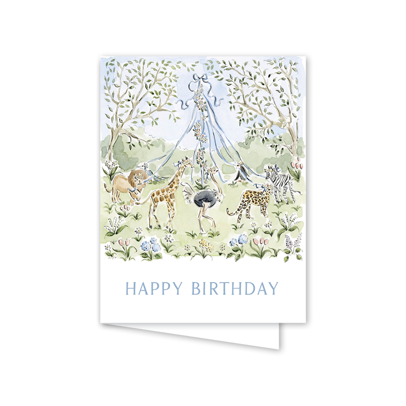 Maypole Birthday Card