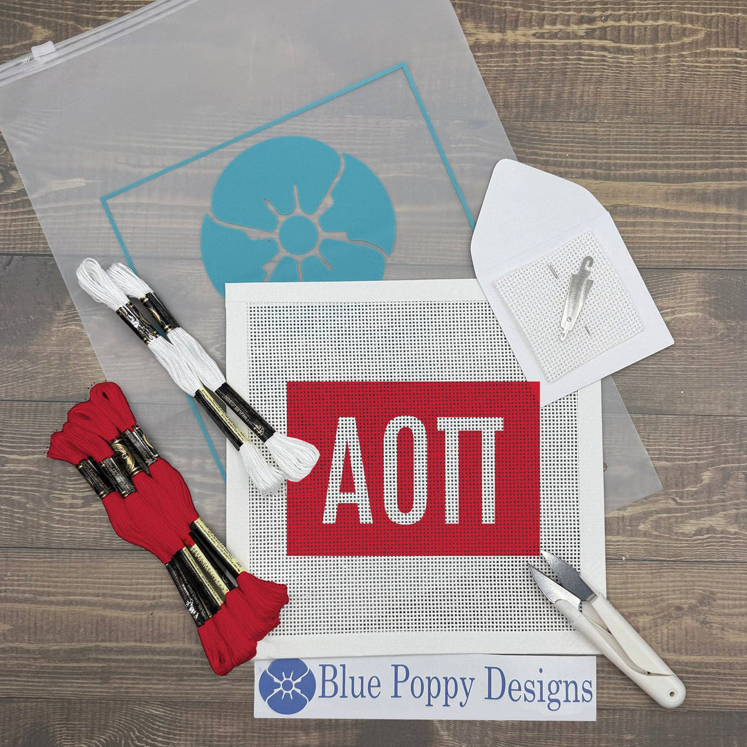 Alpha Omicron Pi Needlepoint Kit