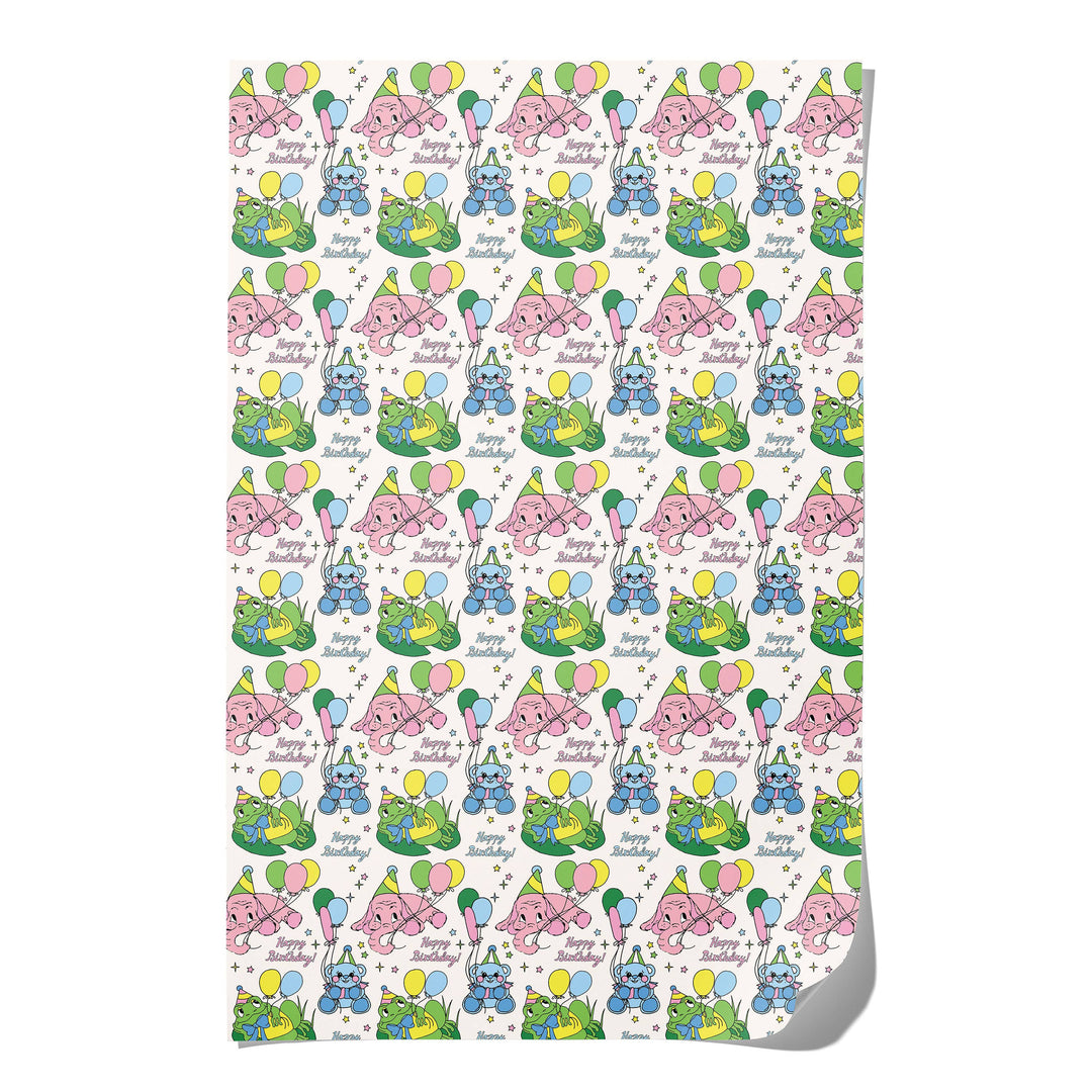 Birthday Animals Wrapping Paper