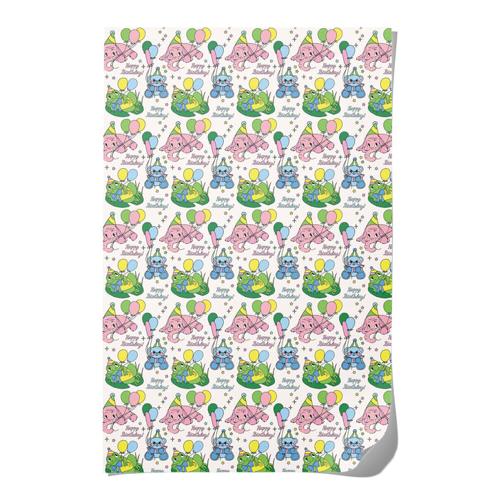 Birthday Animals Wrapping Paper