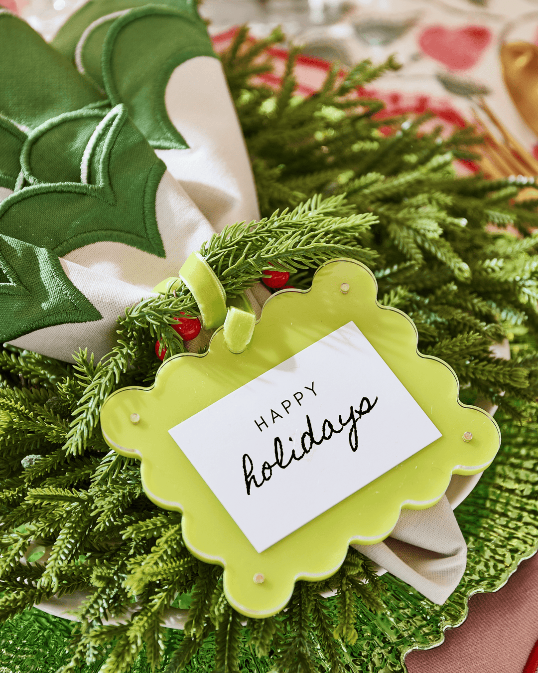 Chartreuse Frame Ornament