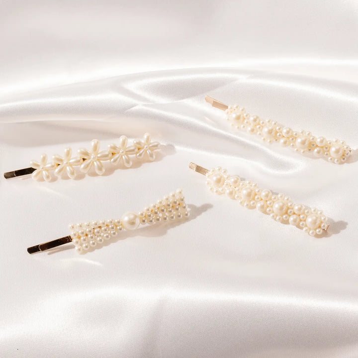 Pearl Bow Assorted Hair Pin Set