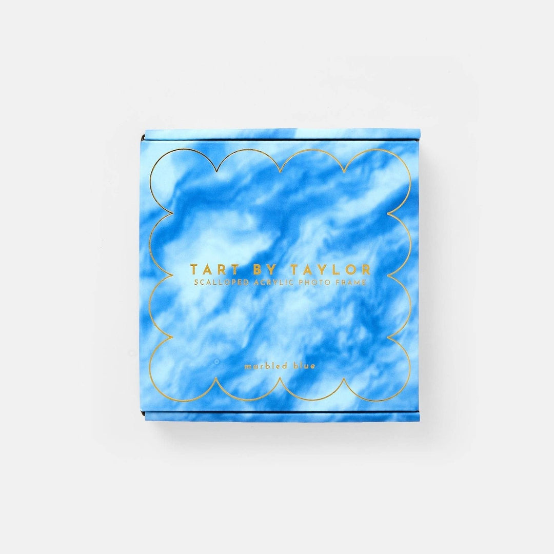 Blue Marbled Mini Acrylic Picture Frame