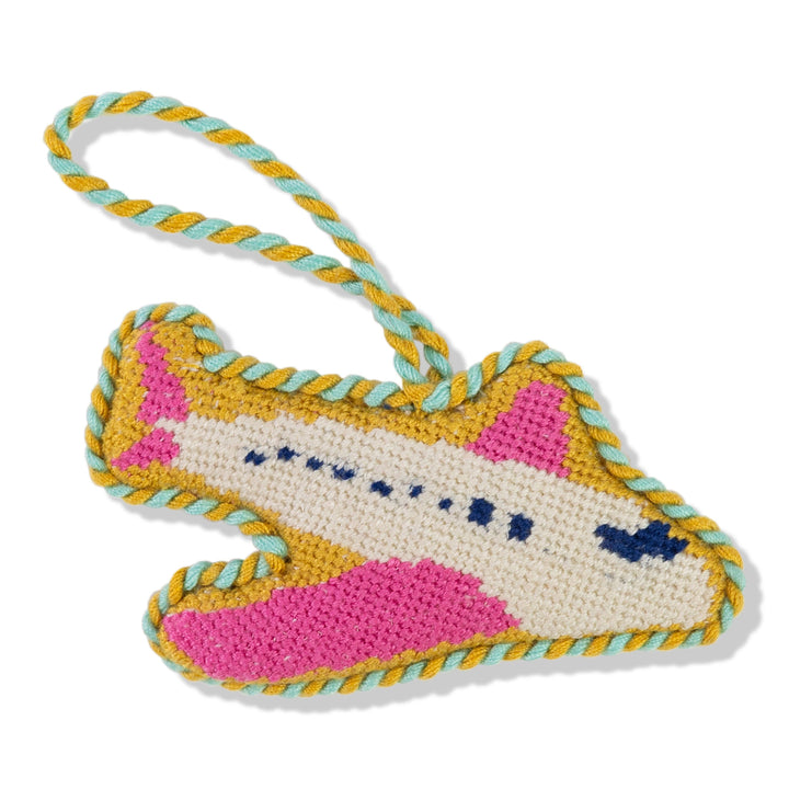 Airplane Needlepoint Icon Ornament