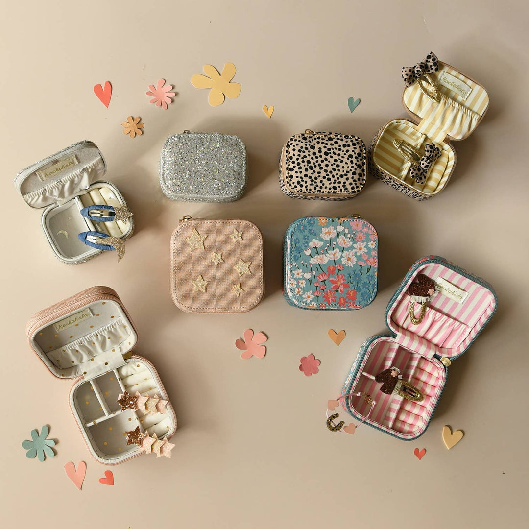 Confetti Glitter Silver Mini Jewellery Box