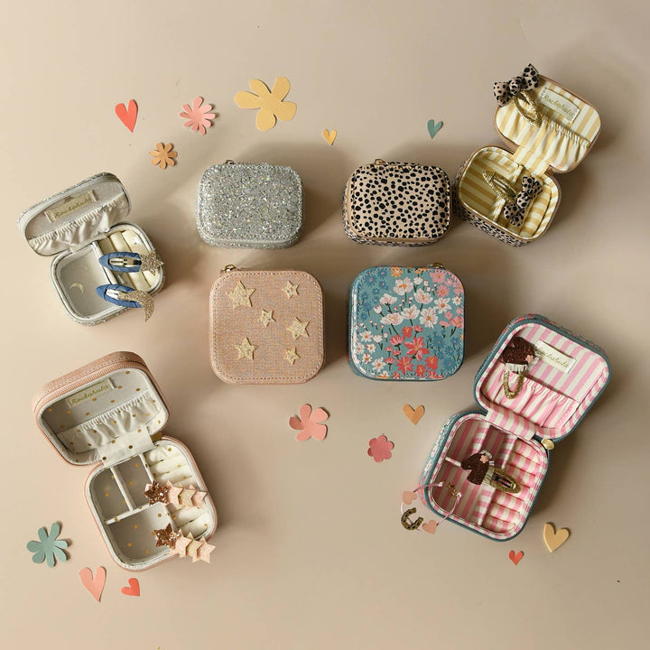 Confetti Glitter Silver Mini Jewellery Box