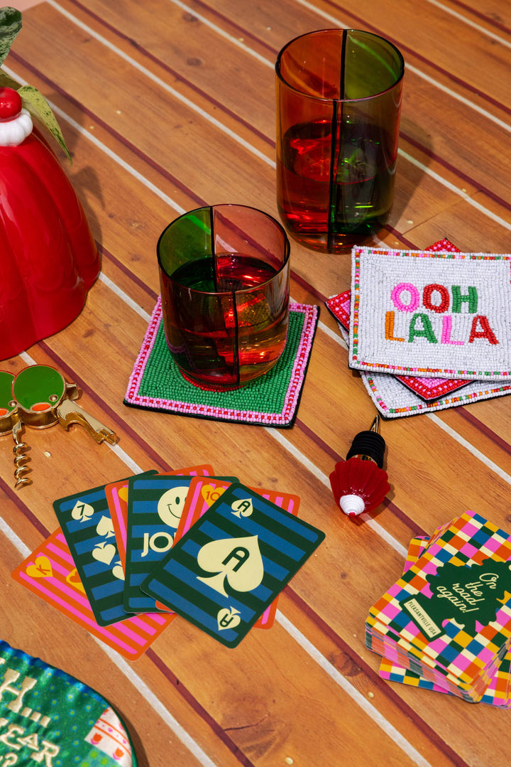 Colorful Plaid Waterproof Playing Cards