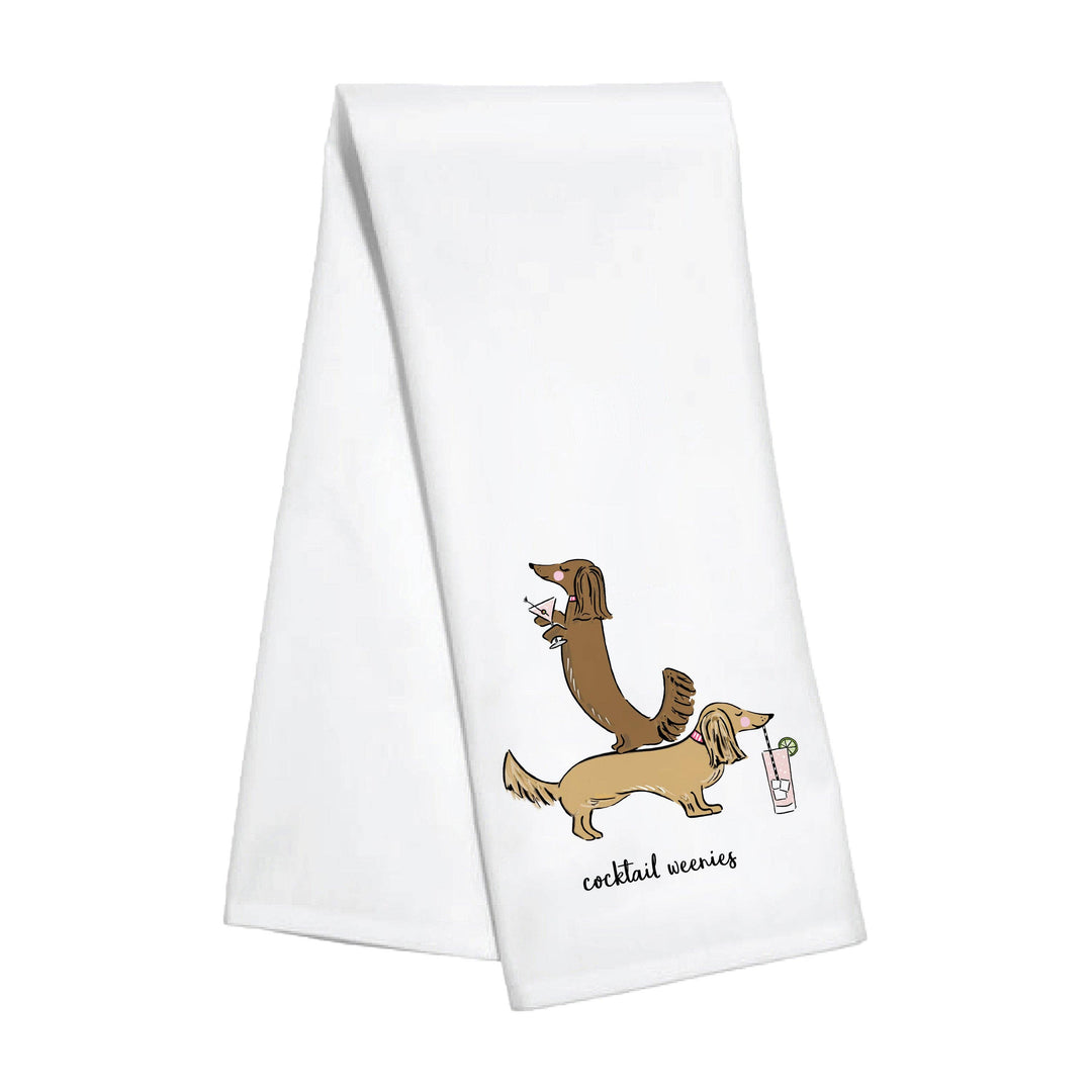 Cocktail Weenies Tea Towel