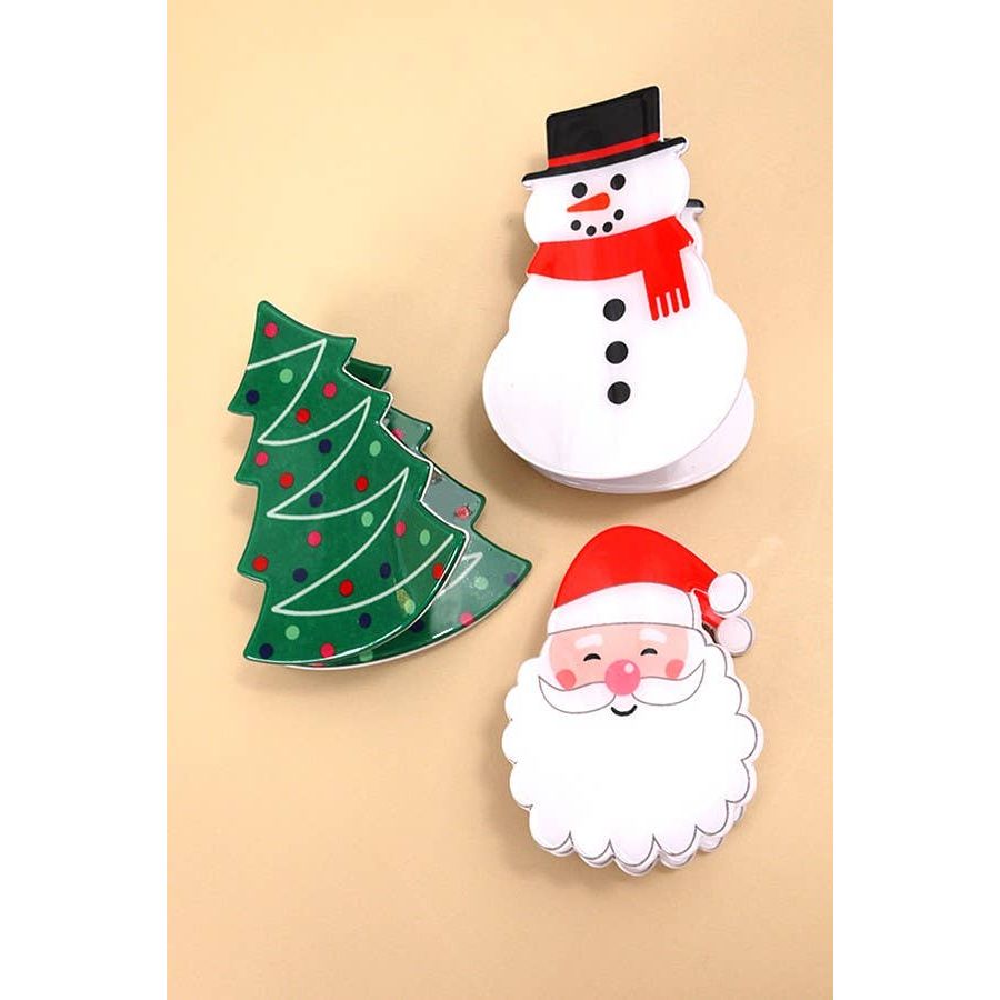 Christmas Santa Hair Claw Clips