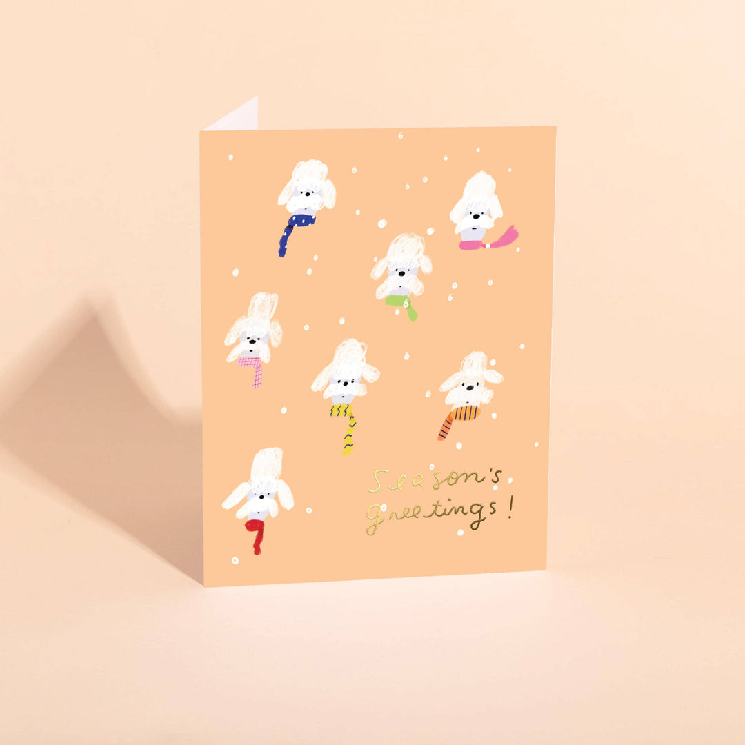 Poodle Greetings Holiday Card