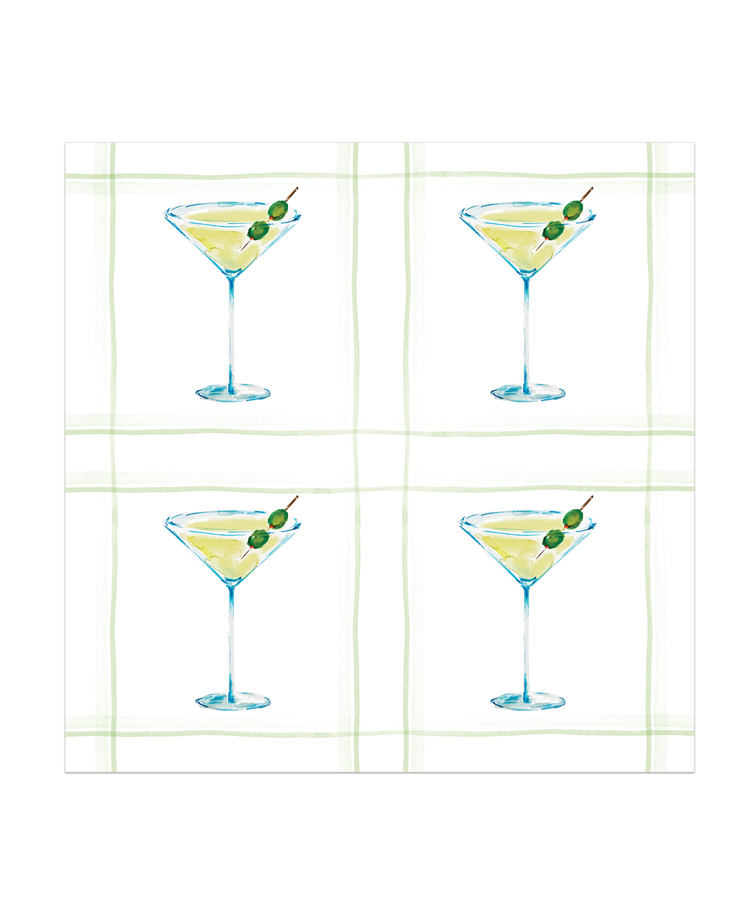 Martini Cocktail Napkins Set