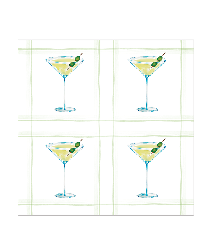 Martini Cocktail Napkins Set