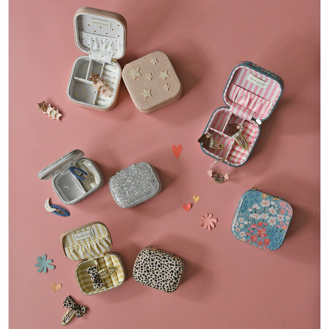 Confetti Glitter Silver Mini Jewellery Box