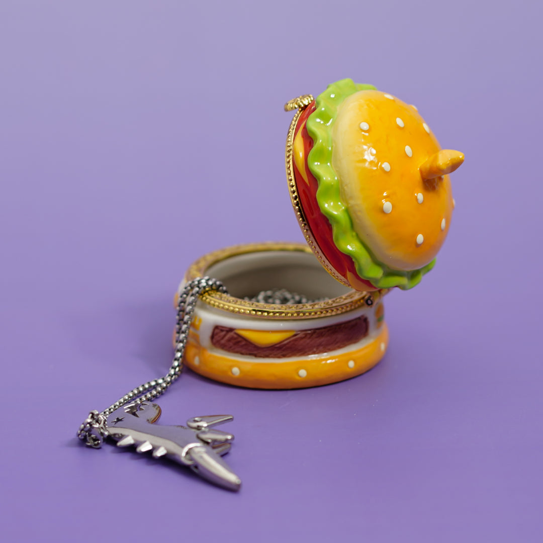 Little Burger Hand Painted Trinket Box