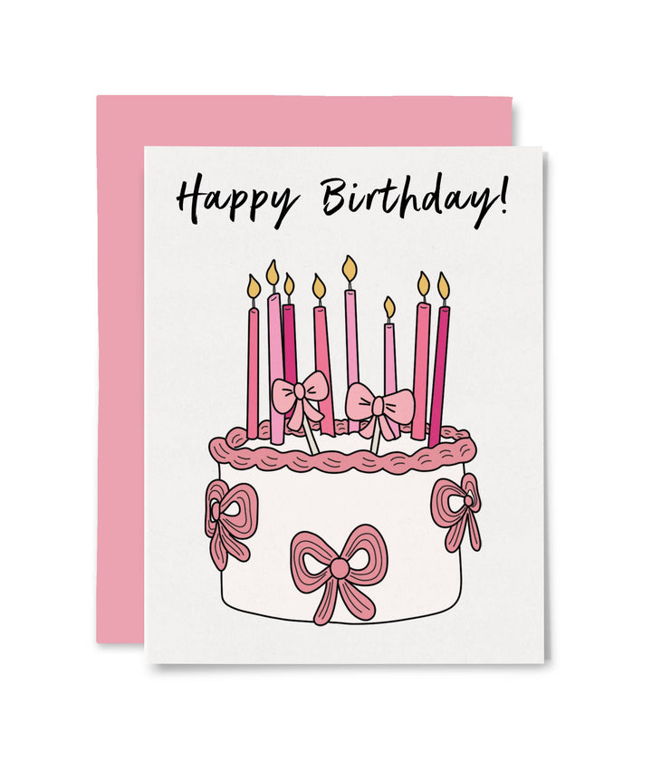 Bows Birthday Cake Card
