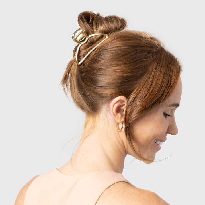 Gold Open Shape Claw Clip