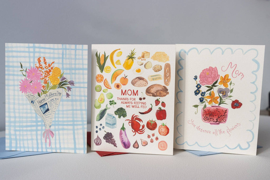 Newspaper Flowers Mother's Day Card