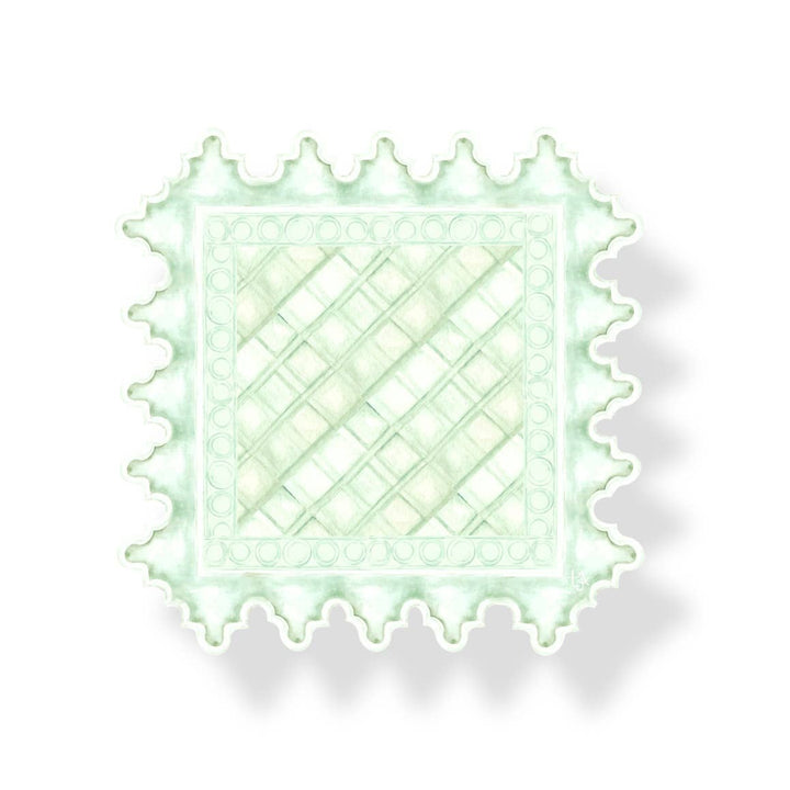 Green & White Coaster