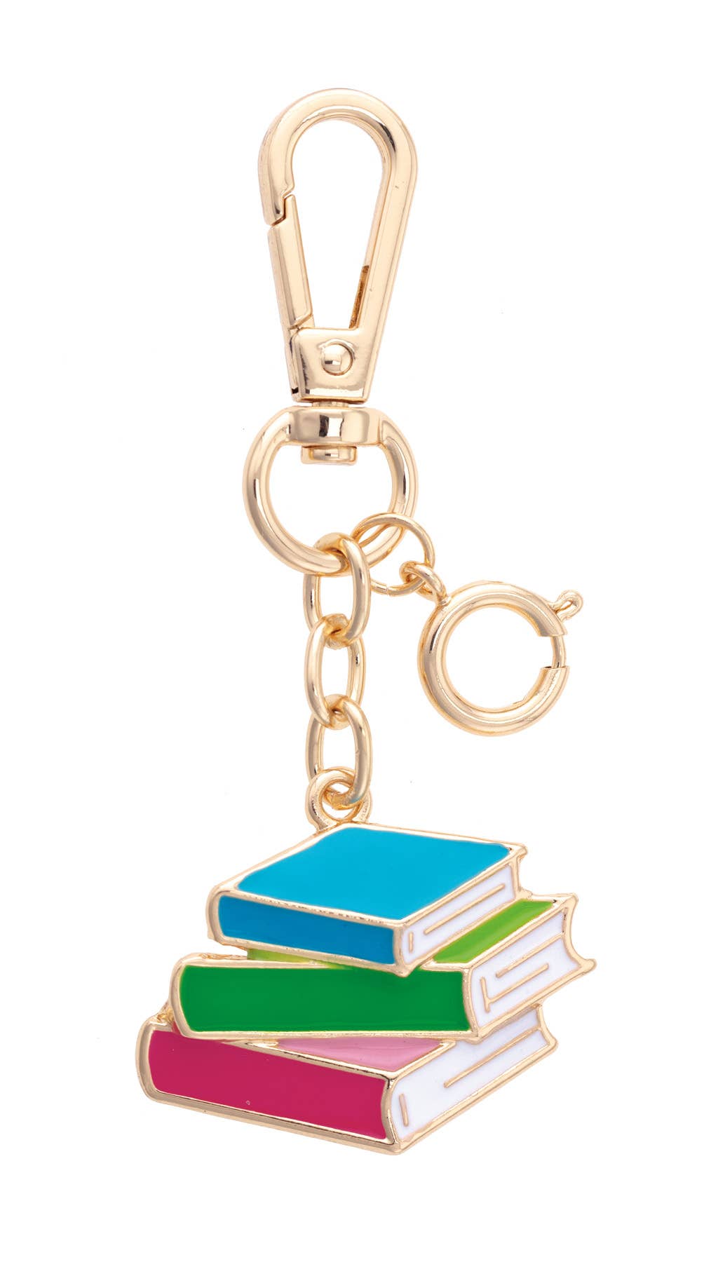 Books Enamel Bag Charm in Multi