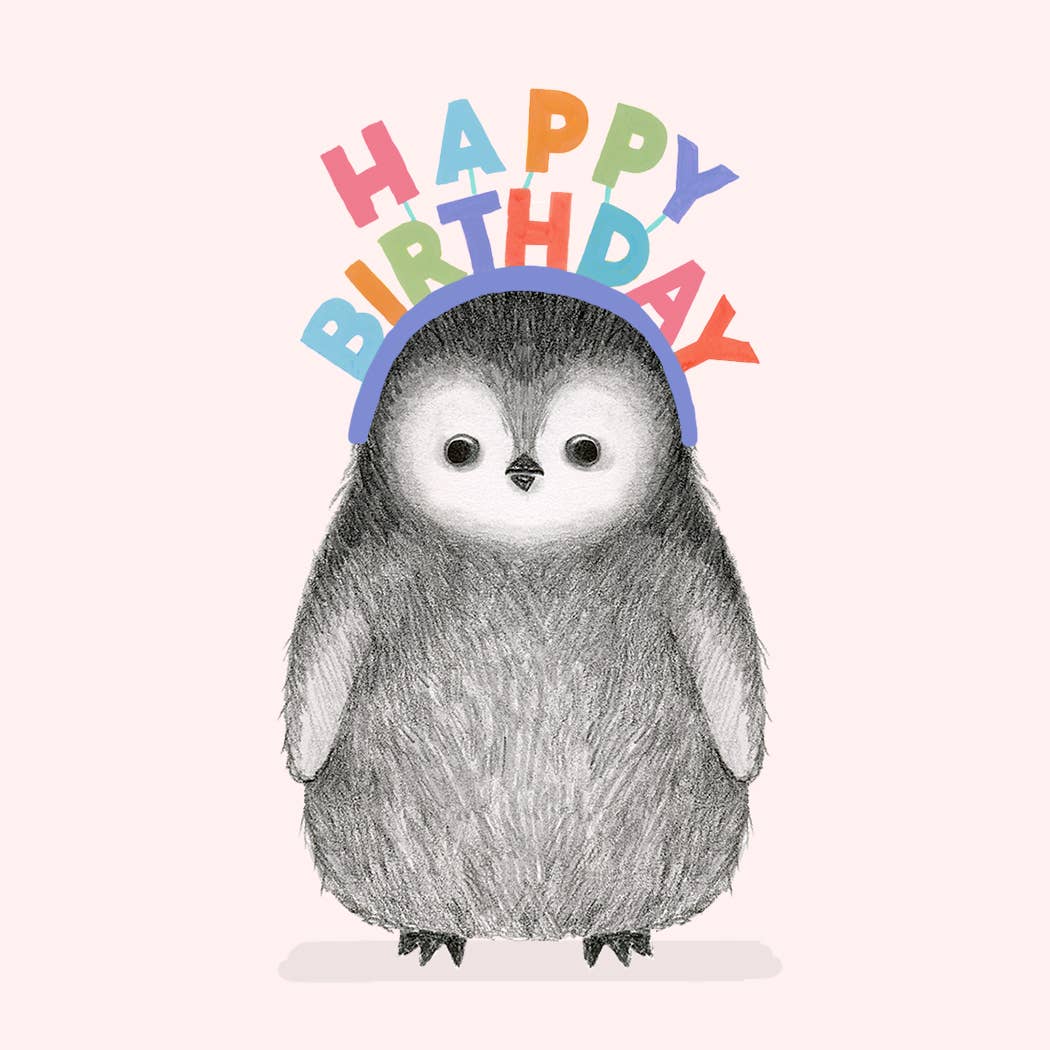 Happy Birthday Penguin Card