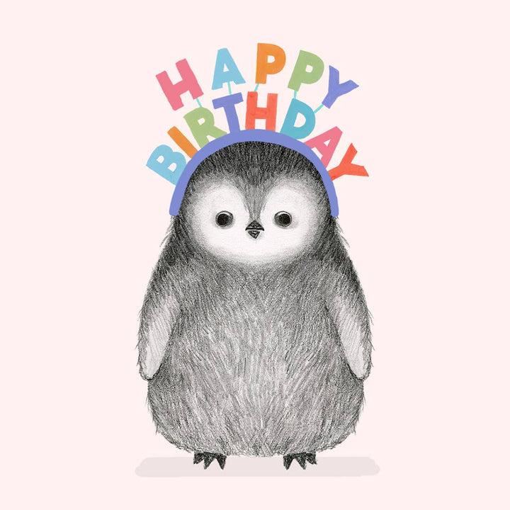 Happy Birthday Penguin Card